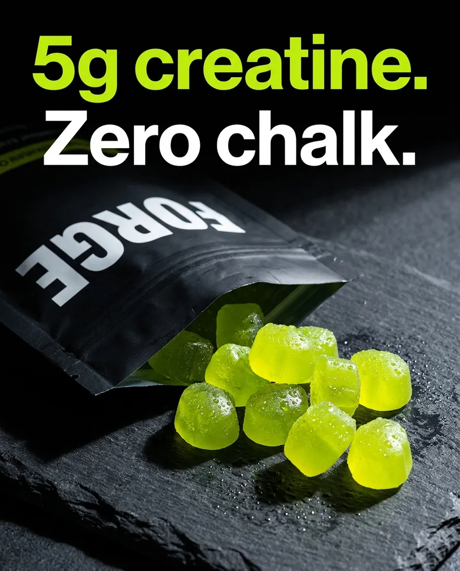 Forge ad: 5g creatine. Zero chalk.