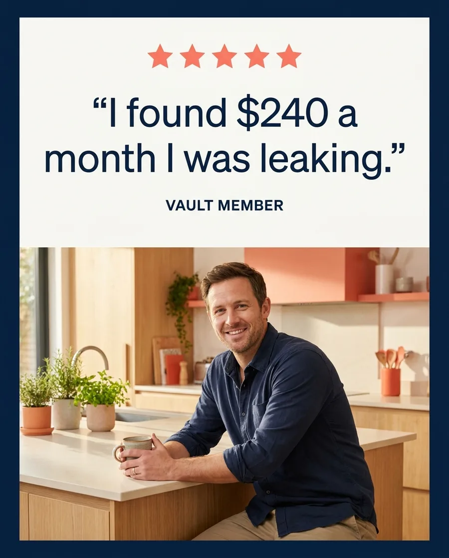 Vault ad: I found $240 a month I was leaking.