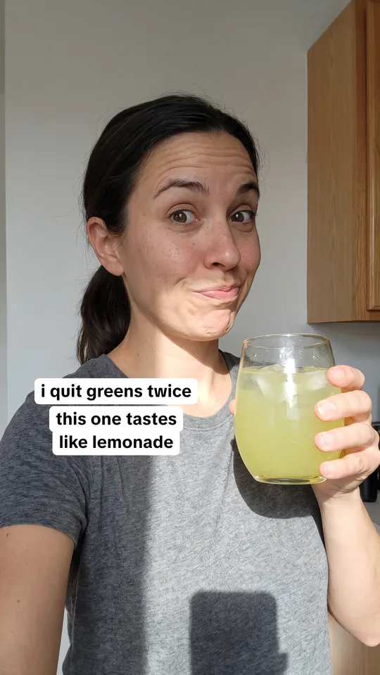 Fieldday ad: i quit greens twice. this one tastes like lemonade